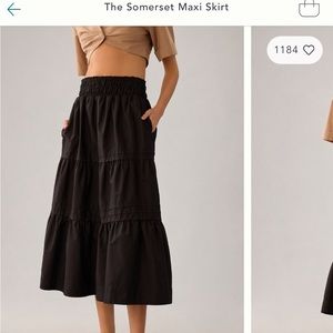 Black somerset Anthropologie skirt